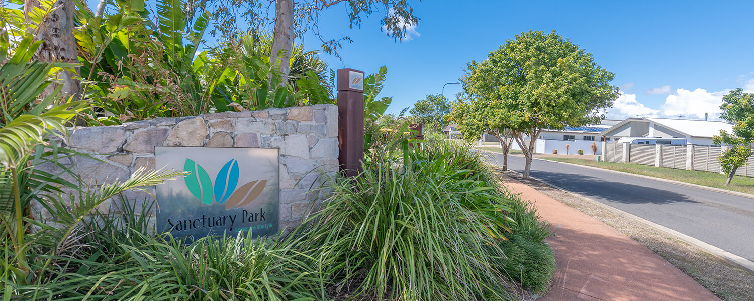 Sanctuary Park entrance signage